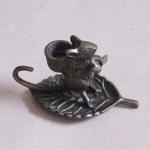 Achla Designs Intrepid Mouse Brass Taper Candle Holder - Picture 7 of 8